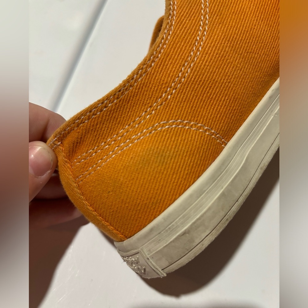 Original Penguin Mens Orange Sam Strip Lace Up Casual Sneaker sz 7.5 - Picture 2 of 6
